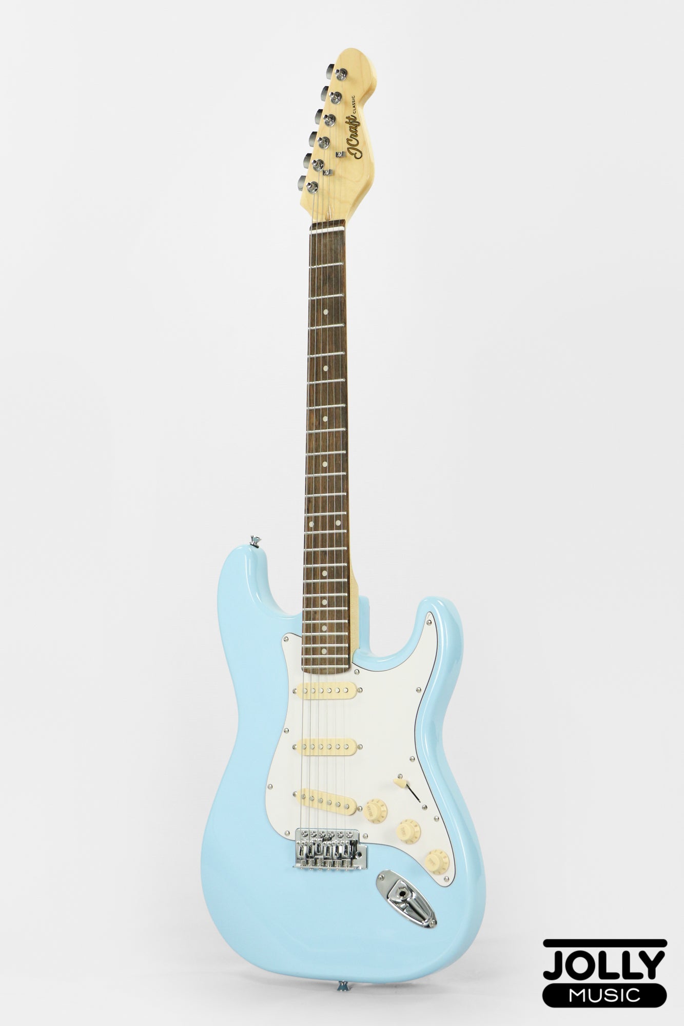 JCraft S-2 S-Style Electric Guitar - RW / Light Blue