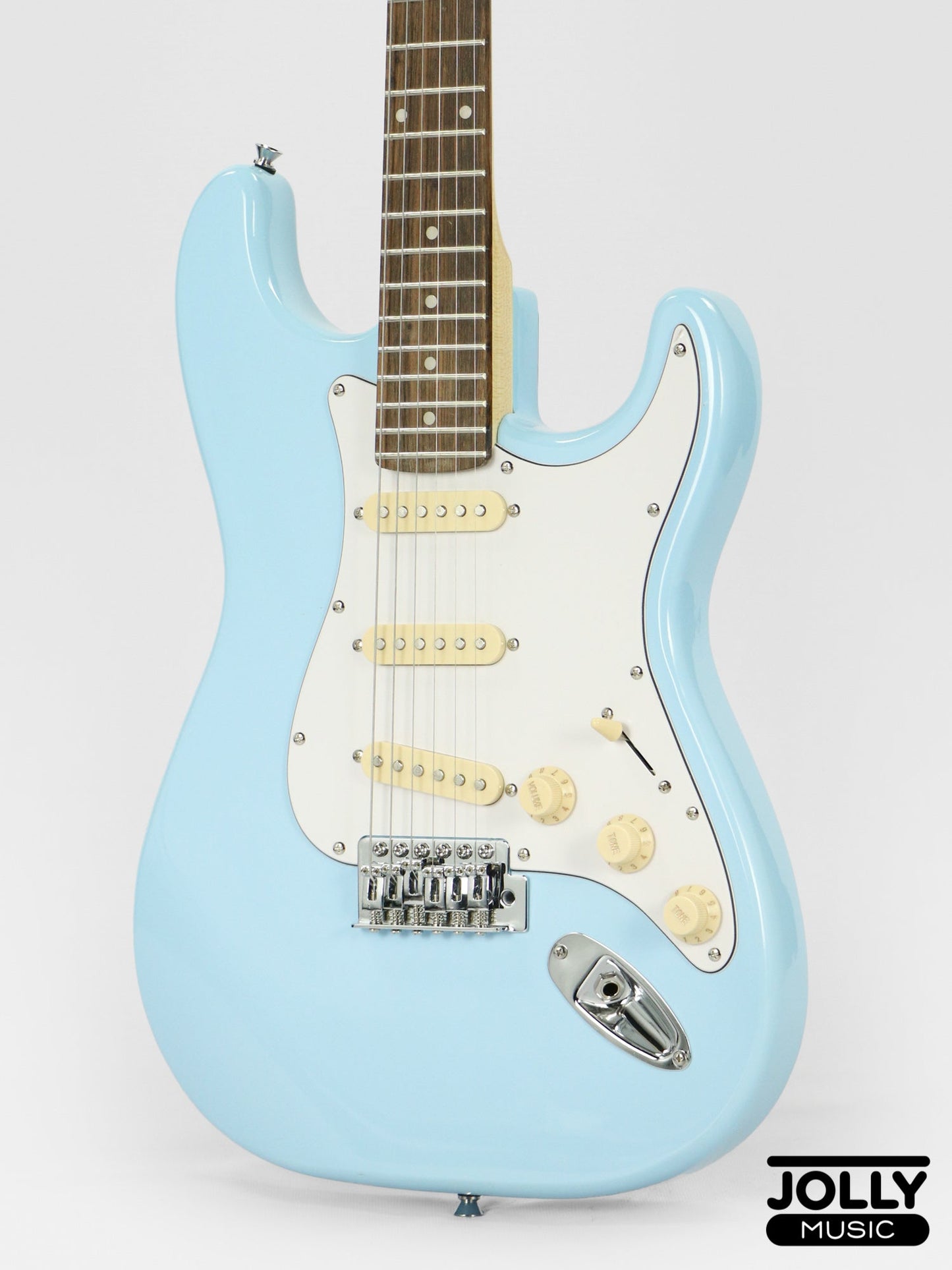 JCraft S-2 S-Style Electric Guitar - RW / Light Blue