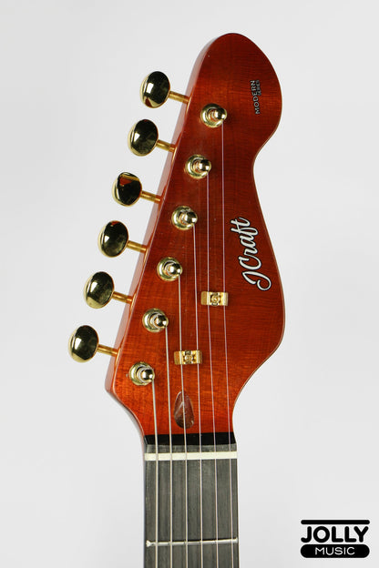 JCraft S-3H Special 2023 HSS S-Style Electric Guitar Roasted Maple Gold Hardware - Olympic White