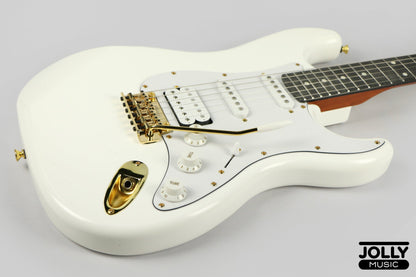 JCraft S-3H Special 2023 HSS S-Style Electric Guitar Roasted Maple Gold Hardware - Olympic White