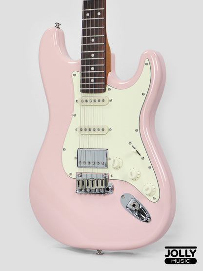 JCraft S-3HC Modern PRO HSS Electric Guitar - Shell Pink
