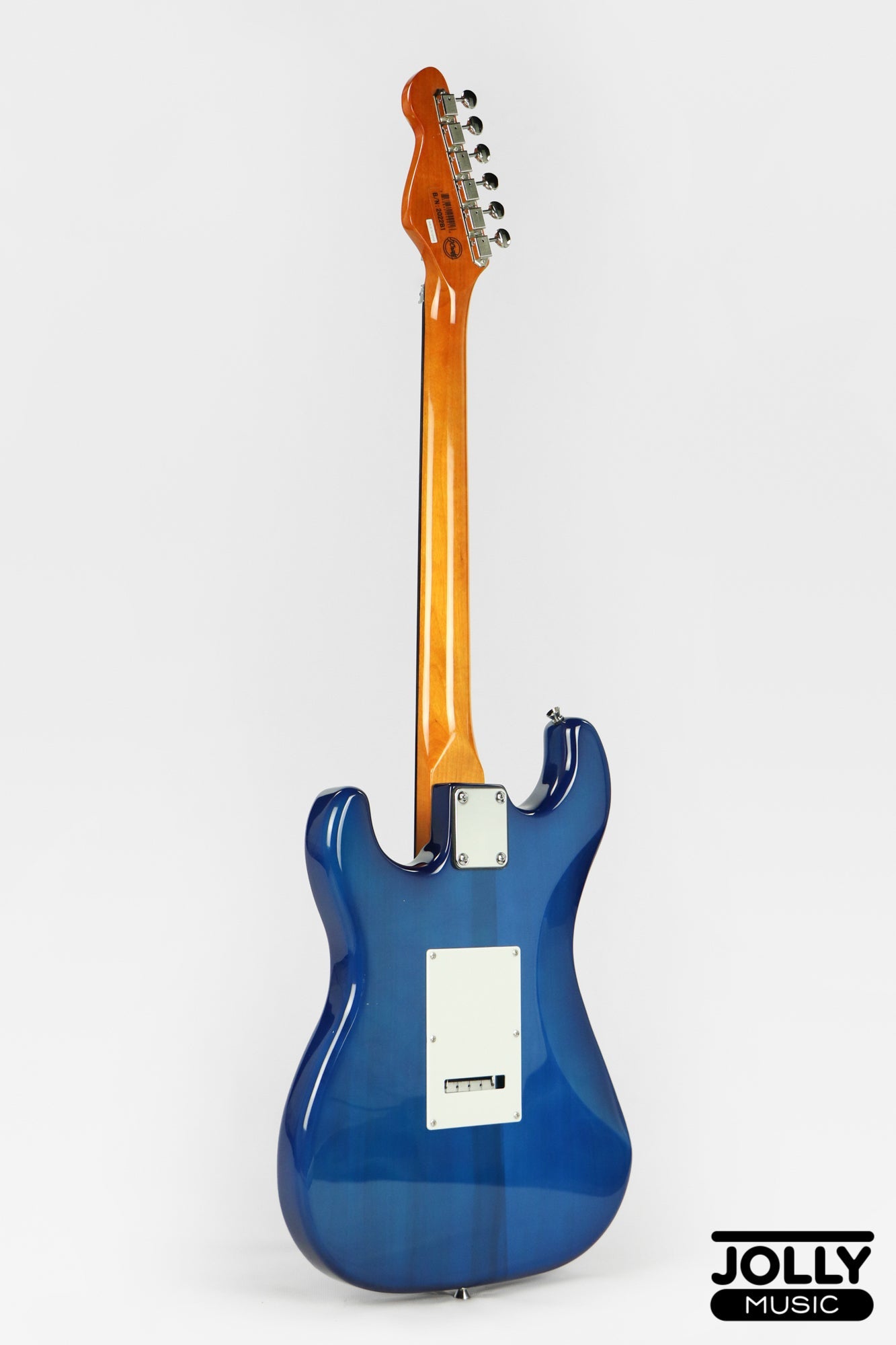 JCraft S-3H FR24 2023 HH Zebra Superstrat Electric Guitar w/ Floyd Rose - Blue Flamed Burst
