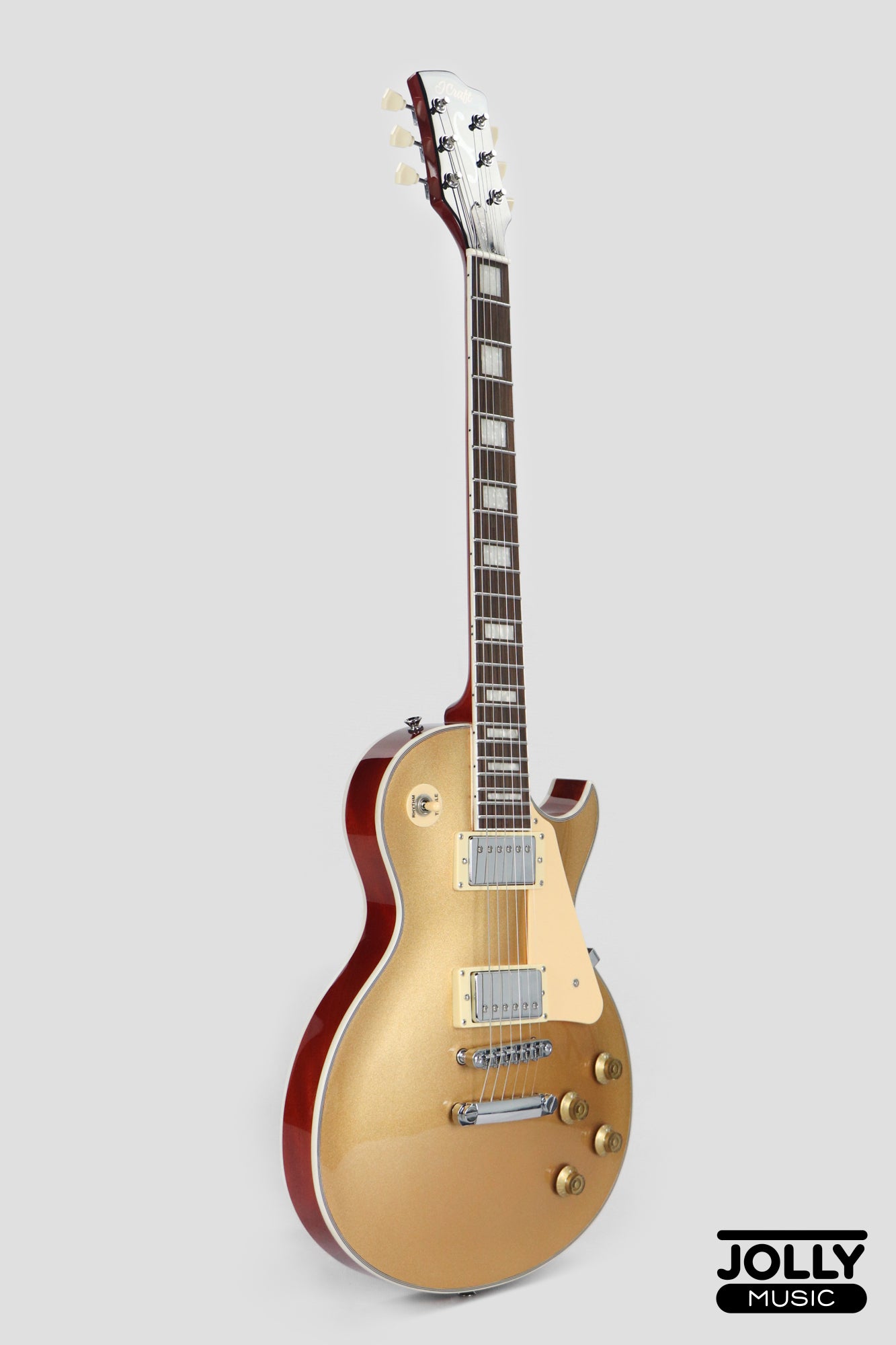 JCraft SC-3V Archtop Single Cut Electric Guitar - Goldtop