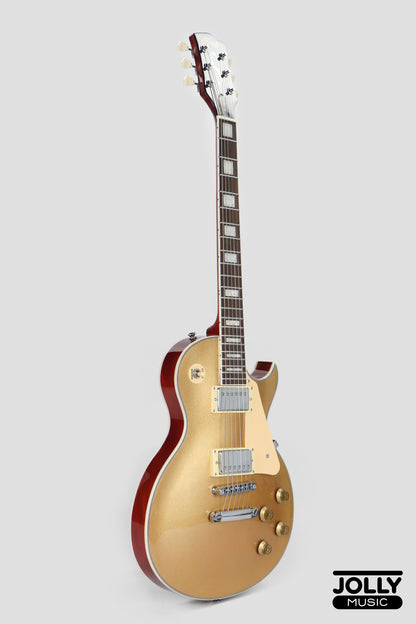 JCraft SC-3V Archtop Single Cut Electric Guitar - Goldtop
