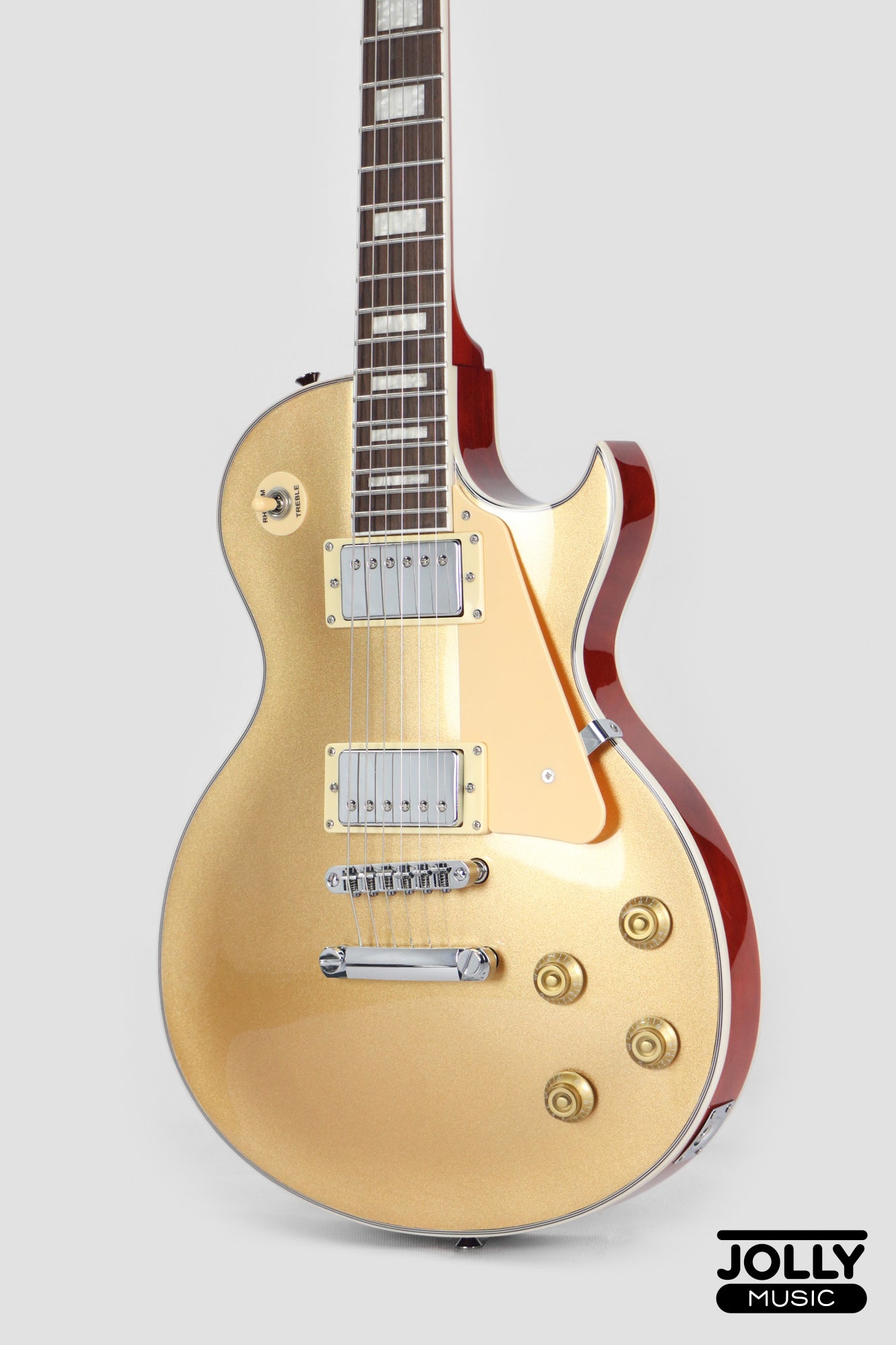 JCraft SC-3V Archtop Single Cut Electric Guitar - Goldtop
