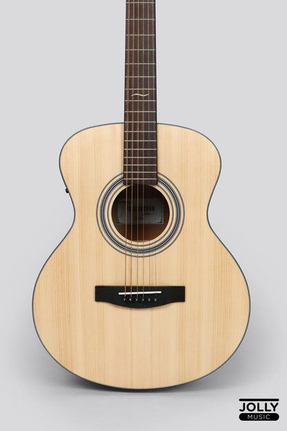 JCraft Troubadour TS-216E Solid Top Grand Symphony Acoustic Guitar with Pickups and Gigbag
