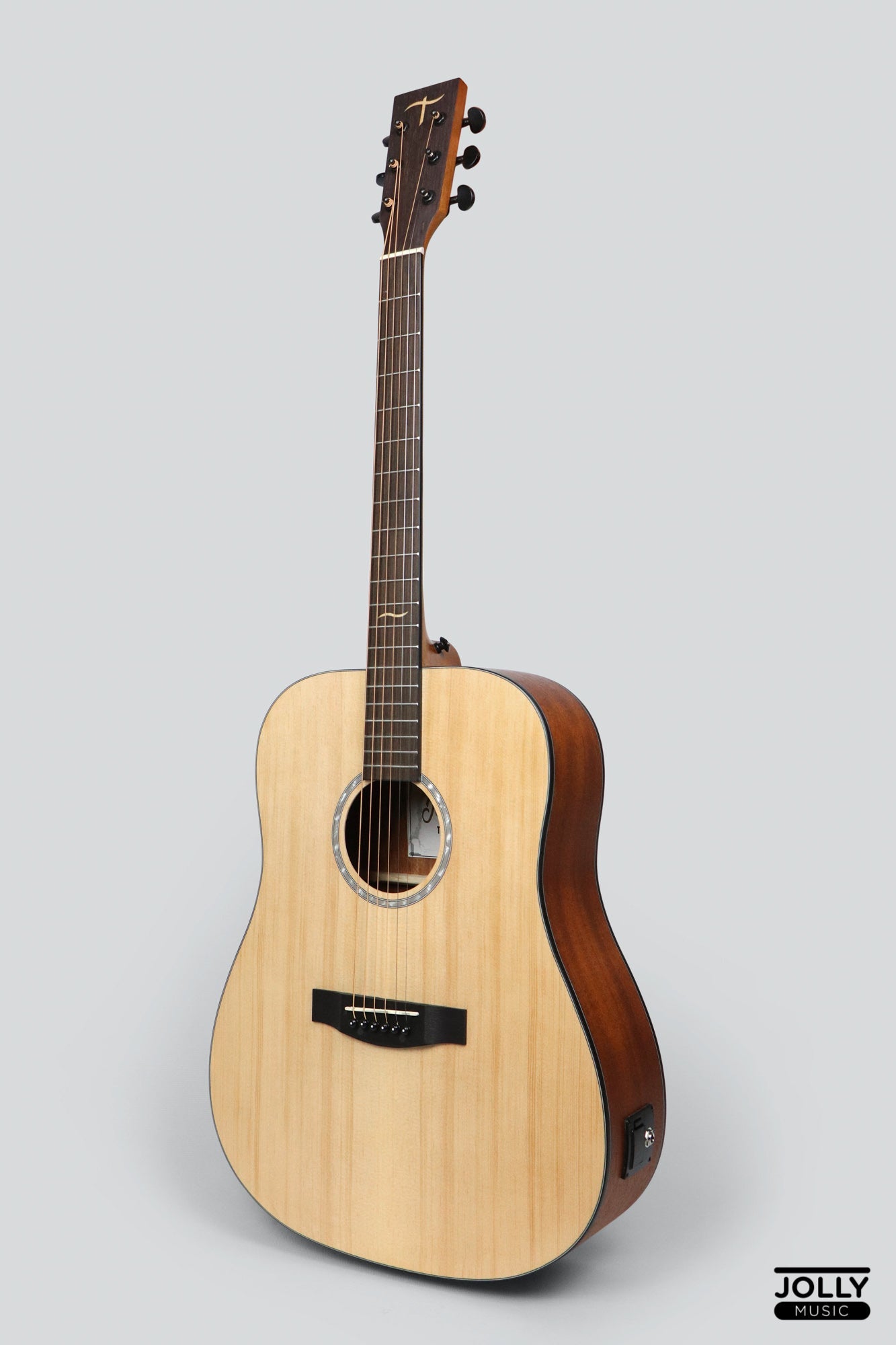 JCraft Troubadour TD-10E Dreadnought Acoustic Guitar with Pickups and soft case