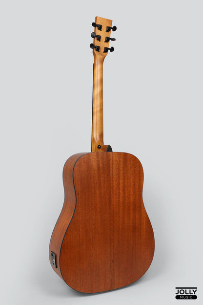 JCraft Troubadour TD-10E Dreadnought Acoustic Guitar with Pickups and soft case