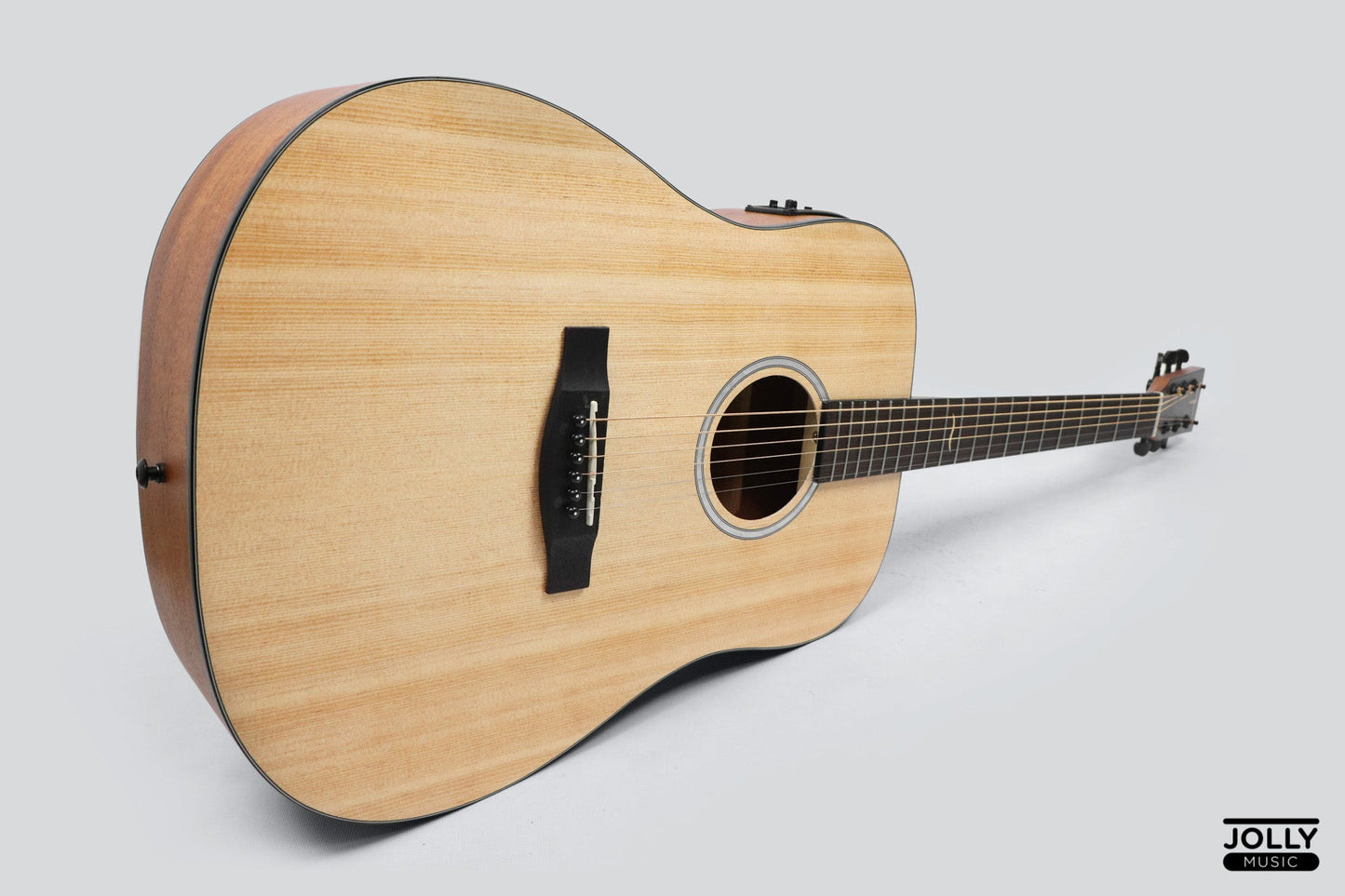 JCraft Troubadour TD-10E Dreadnought Acoustic Guitar with Pickups and soft case
