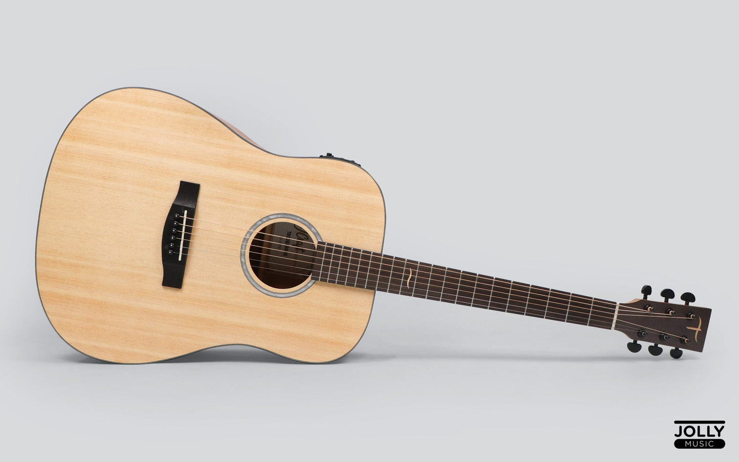 JCraft Troubadour TD-10E Dreadnought Acoustic Guitar with Pickups and soft case