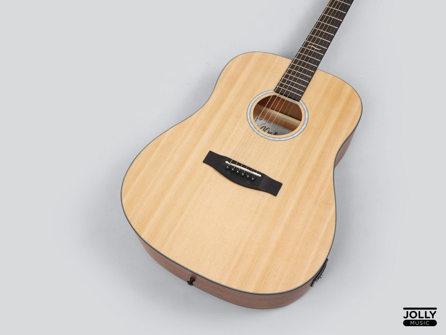 JCraft Troubadour TD-10E Dreadnought Acoustic Guitar with Pickups and soft case