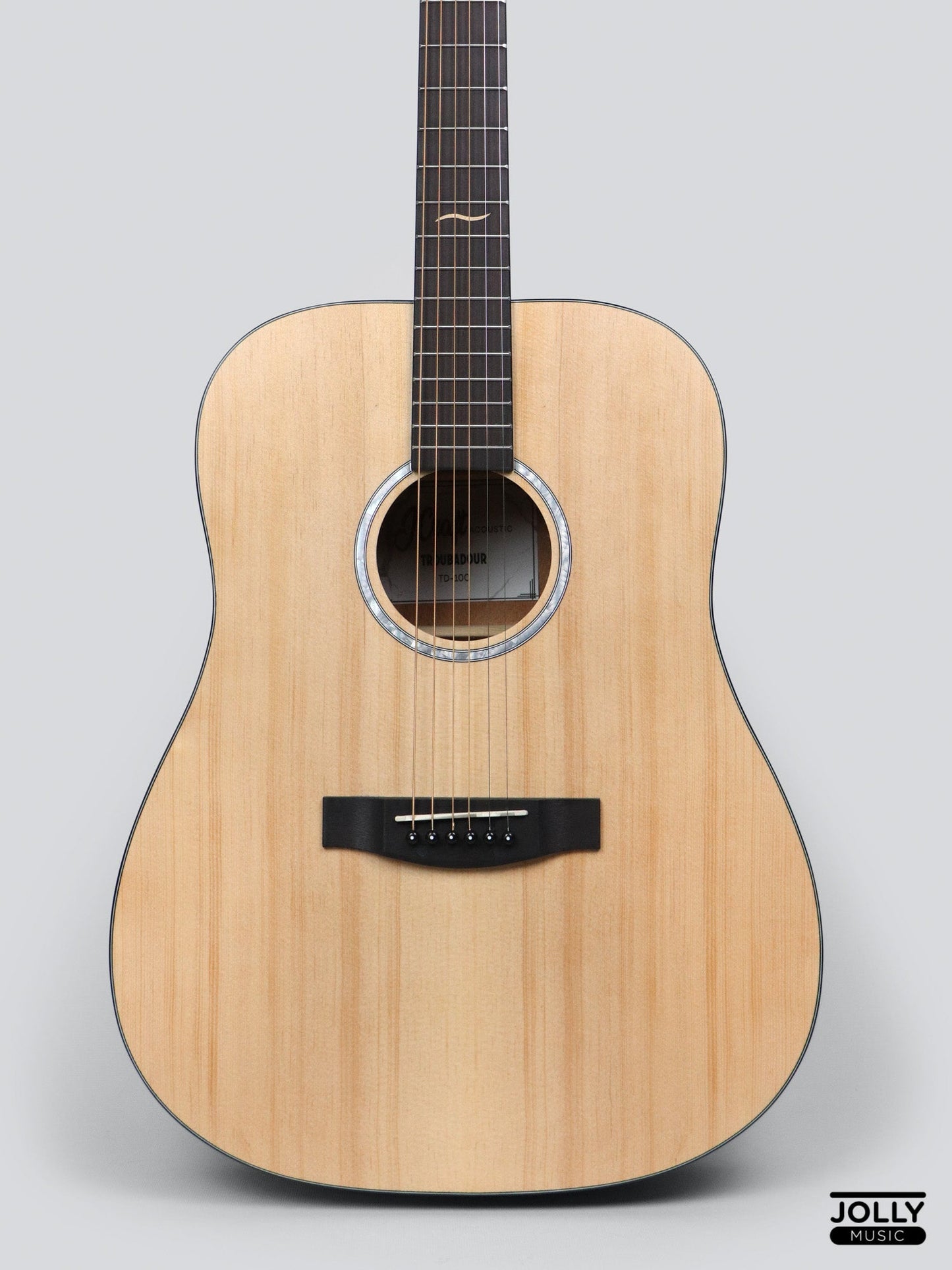 JCraft Troubadour TD-10 Dreadnought Acoustic Guitar with soft case