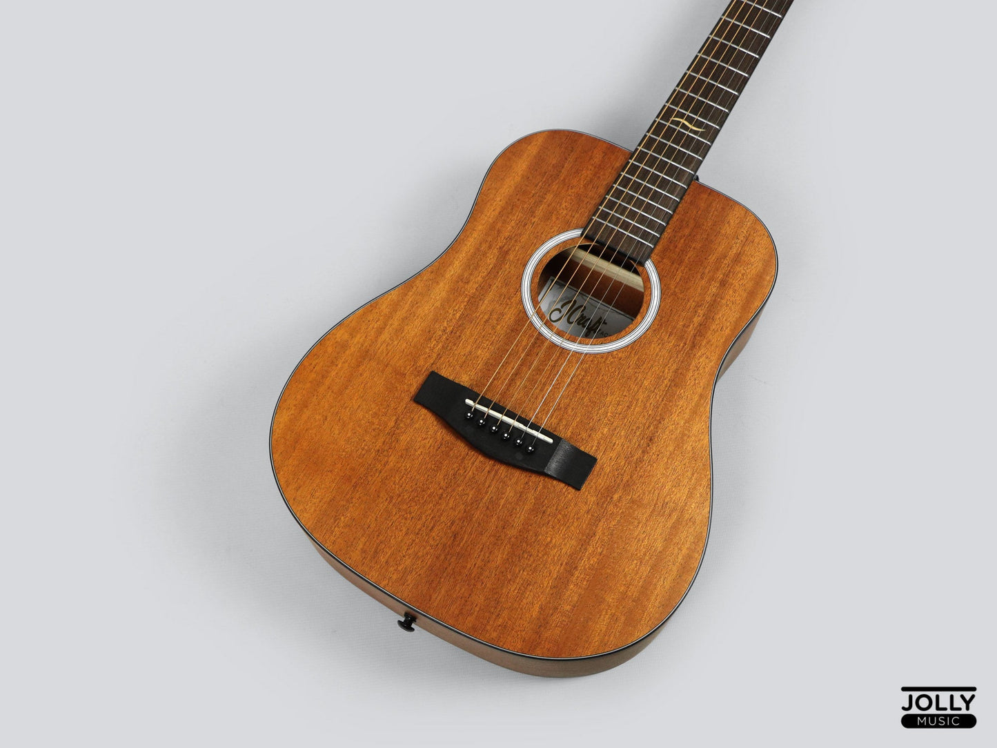 JCraft Troubadour Taka Mini Little Dreadnought All-Mahogany 36" Acoustic Guitar with soft case