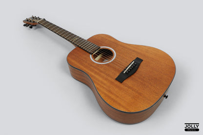 JCraft Troubadour Taka Mini Little Dreadnought All-Mahogany 36" Acoustic Guitar with soft case