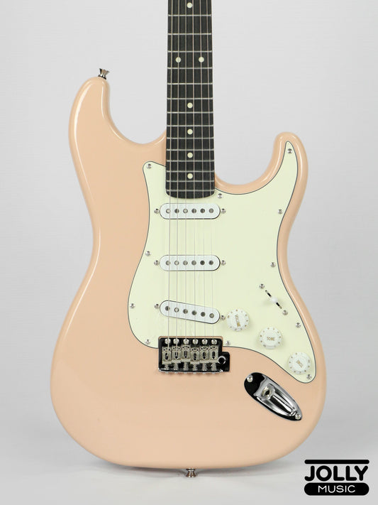 JCraft Vintage Series S-3V S-Style Electric Guitar - Shell Pink