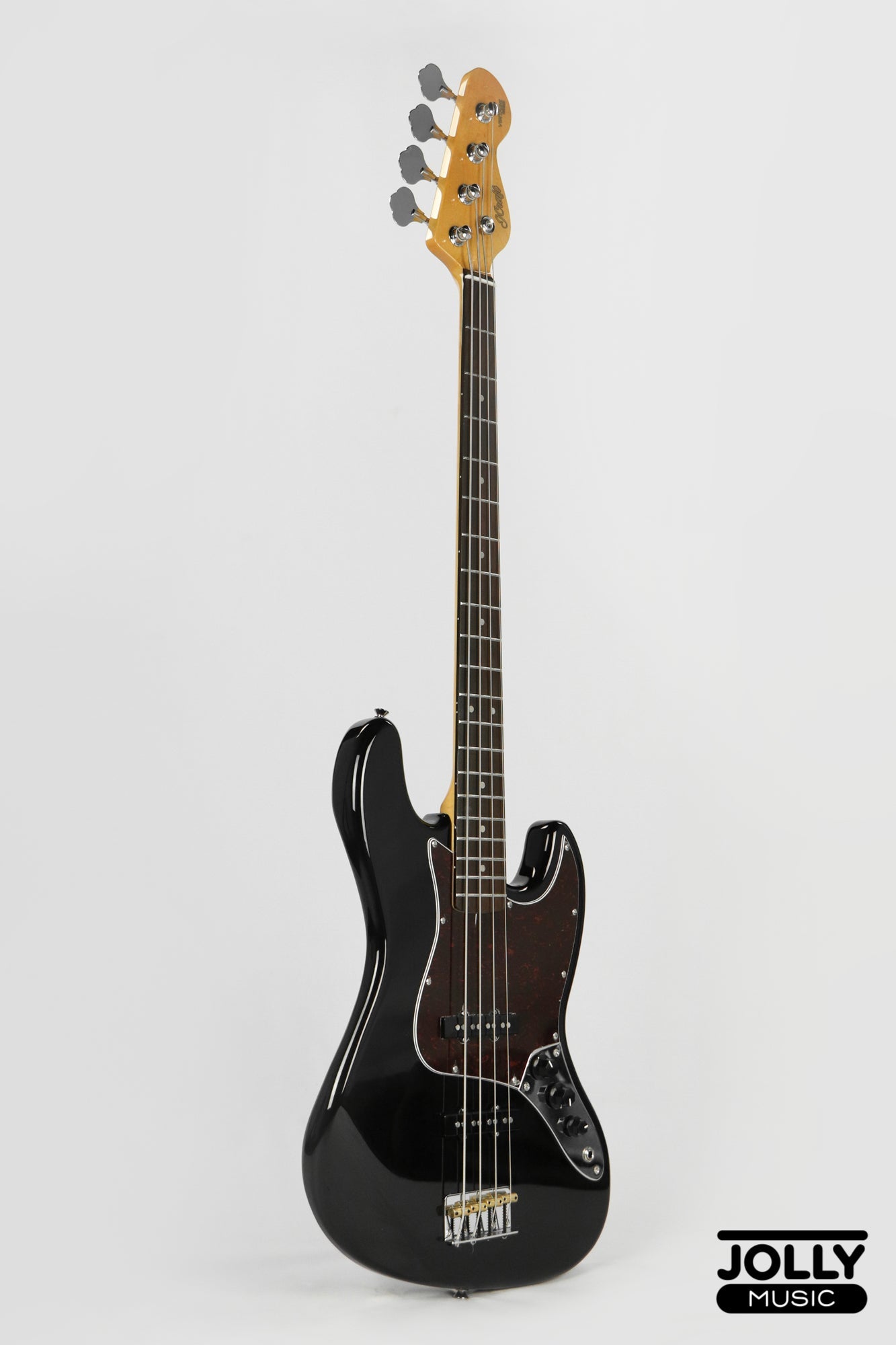 JCraft JB-3V J-Offset 4-String Bass Guitar - Black
