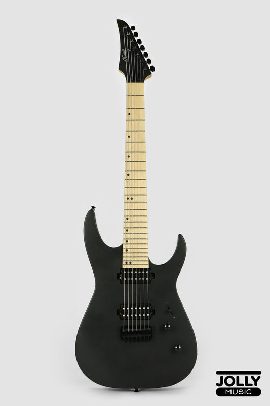 JCraft X Series Bushido BX7-1T 7-String Super S-Style Electric Guitar - Satin Black