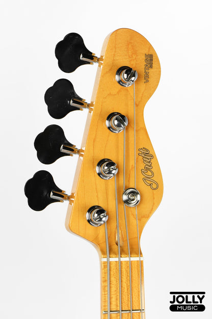 JCraft PB-3V 4-String Bass Guitar - Black