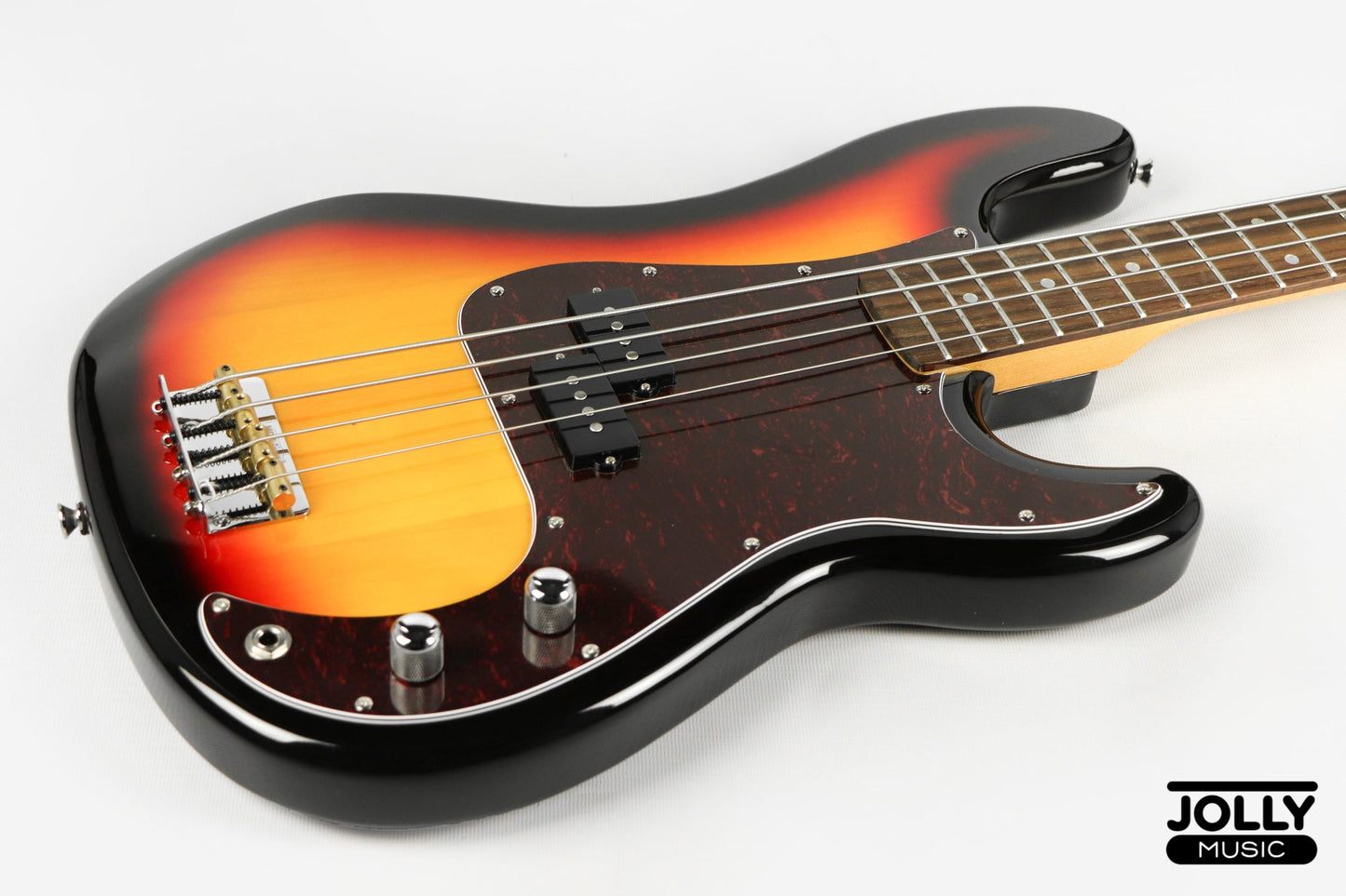 JCraft PB-3V 4-String Bass Guitar - Sunburst