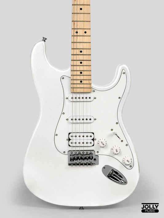 JCraft S-1H HSS Electric Guitar with Gigbag - Pearl White